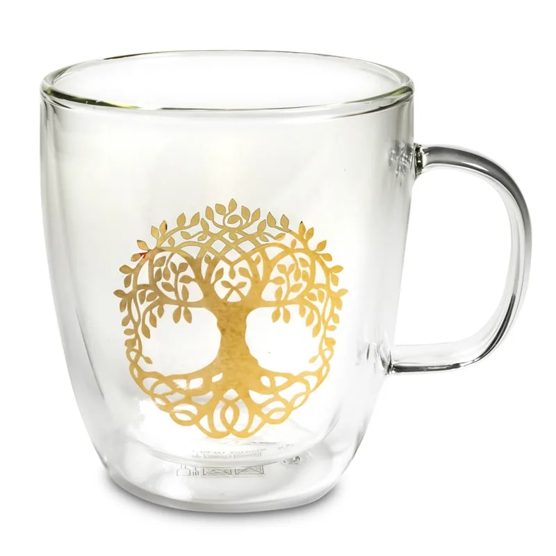 Teeglas doppelwandig Baum des Lebens 400ml