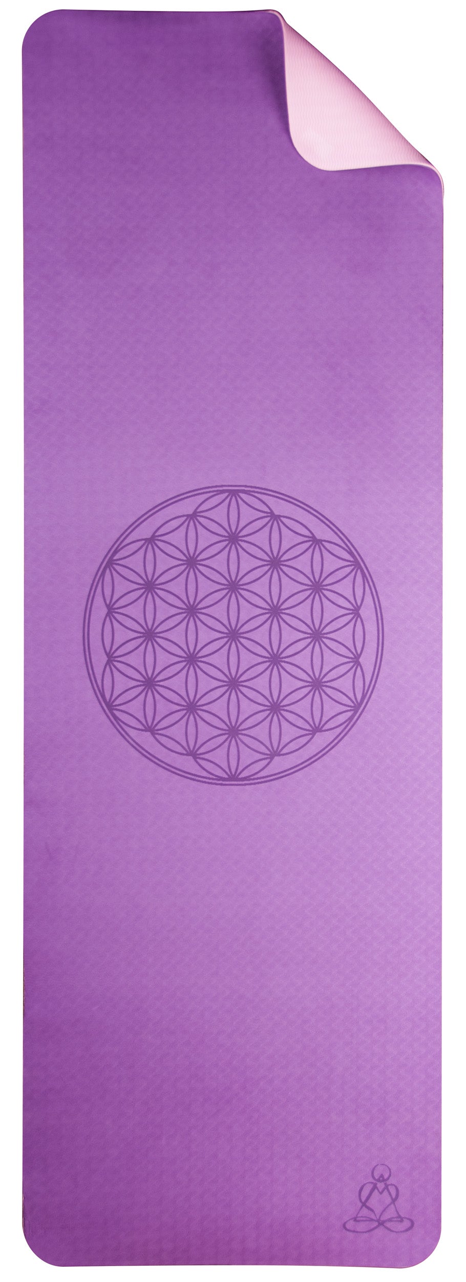 Yogamatte Blume des Lebens dunkellilla/zartlilla