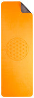 Yogamatte Blume des Lebens orange/grau