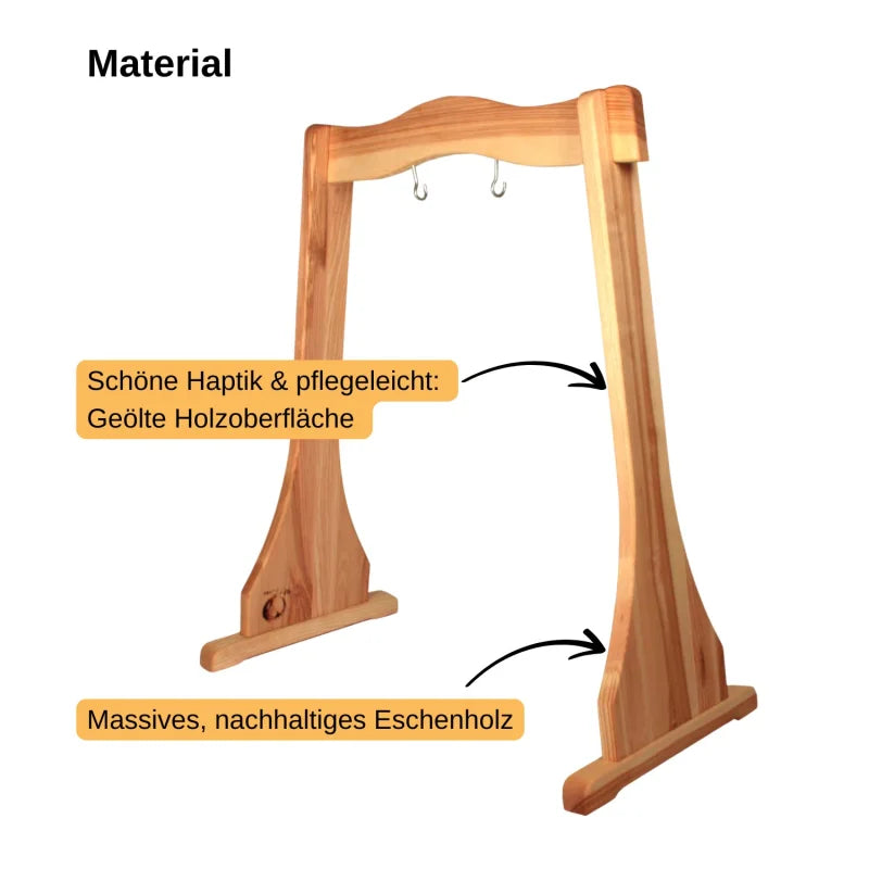 Gongständer aus Eschenholz für Gongs von 40 bis 100 cm