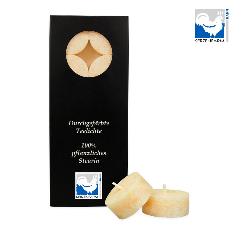 Stearin-Teelichtset 10 Stück creme