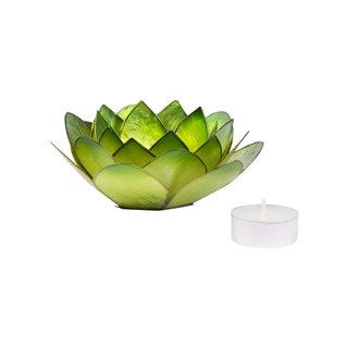 Teelichthalter "Lotus Grün"