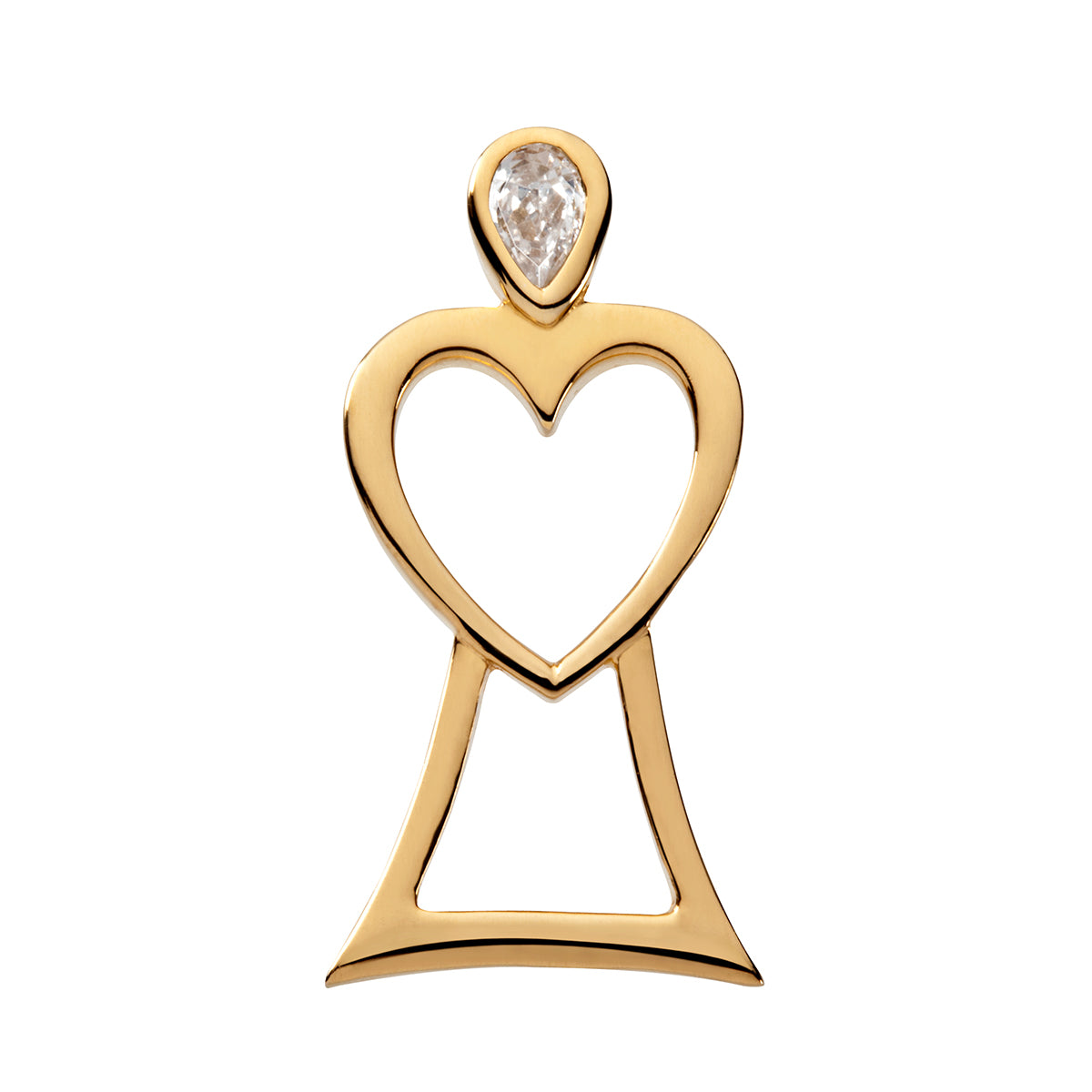 Engelanhänger „Herz, vergoldet“