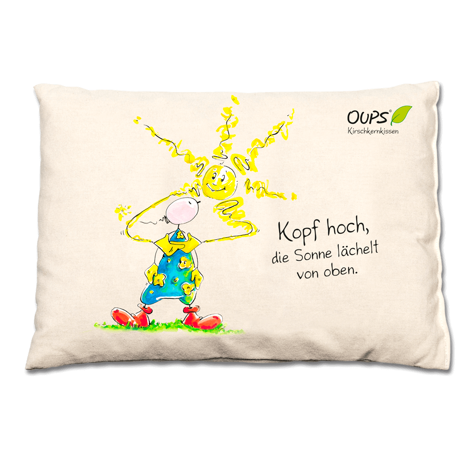 Oups-Kirschkernkissen „Kopf hoch“