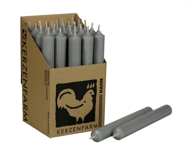 Stabkerze in Grau