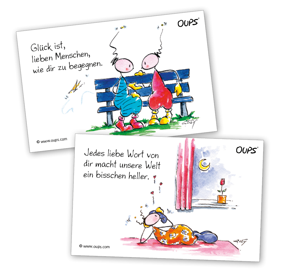 Oups-Kärtchenbox „Für liebe Menschen“