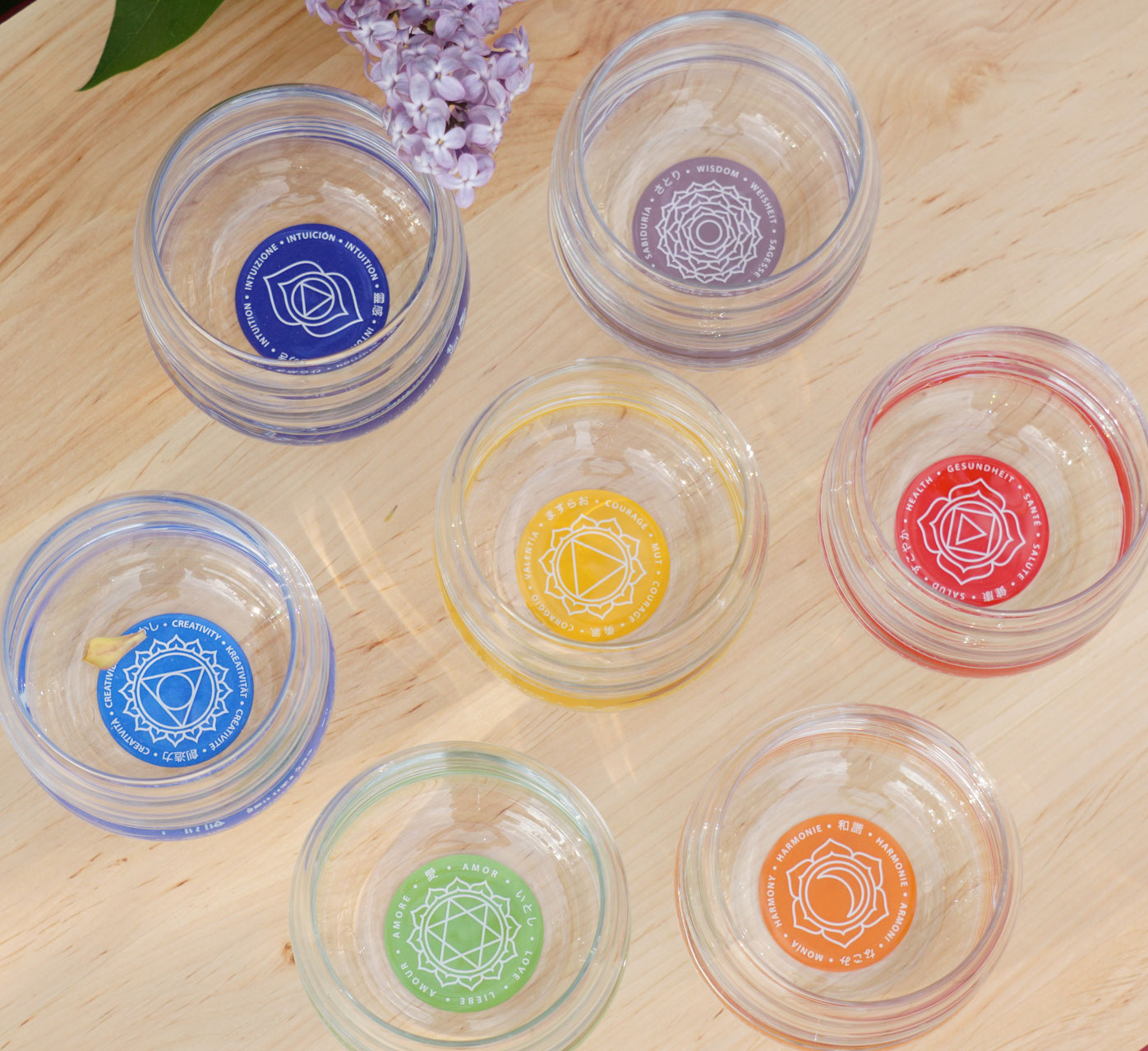 Glas-Set „Mythos Chakra“