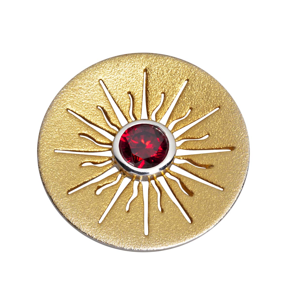 Kettenanhänger "Ursprung", teilvergoldet mit Zirkonia