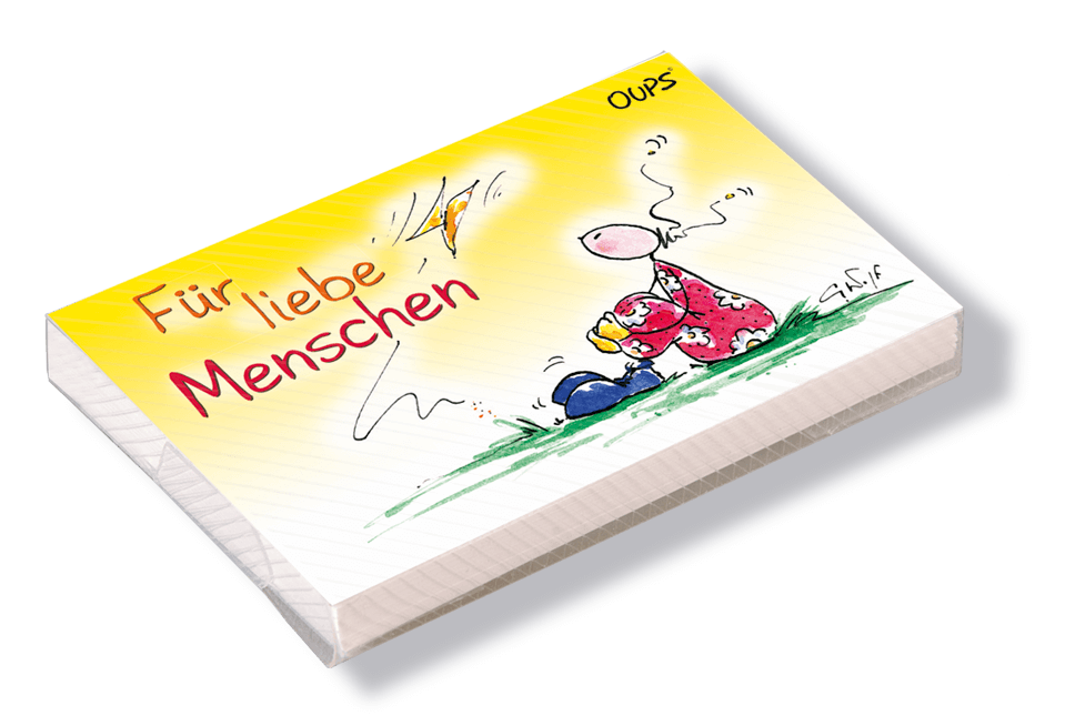 Oups-Kärtchenbox „Für liebe Menschen“