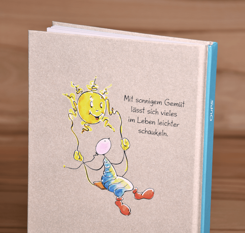 Oups Notizbuch „Für kreative Gedanken"