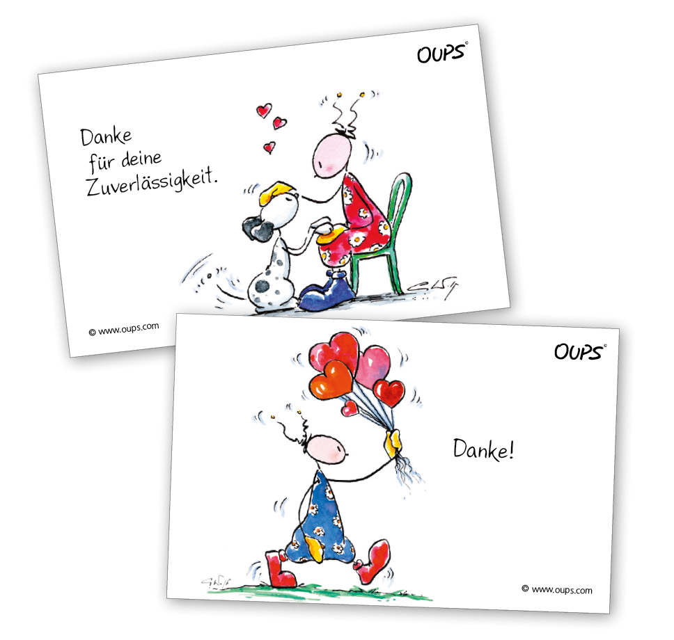Oups-Kärtchenbox „Danke“