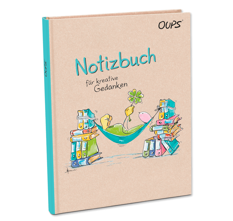 Oups Notizbuch „Für kreative Gedanken"