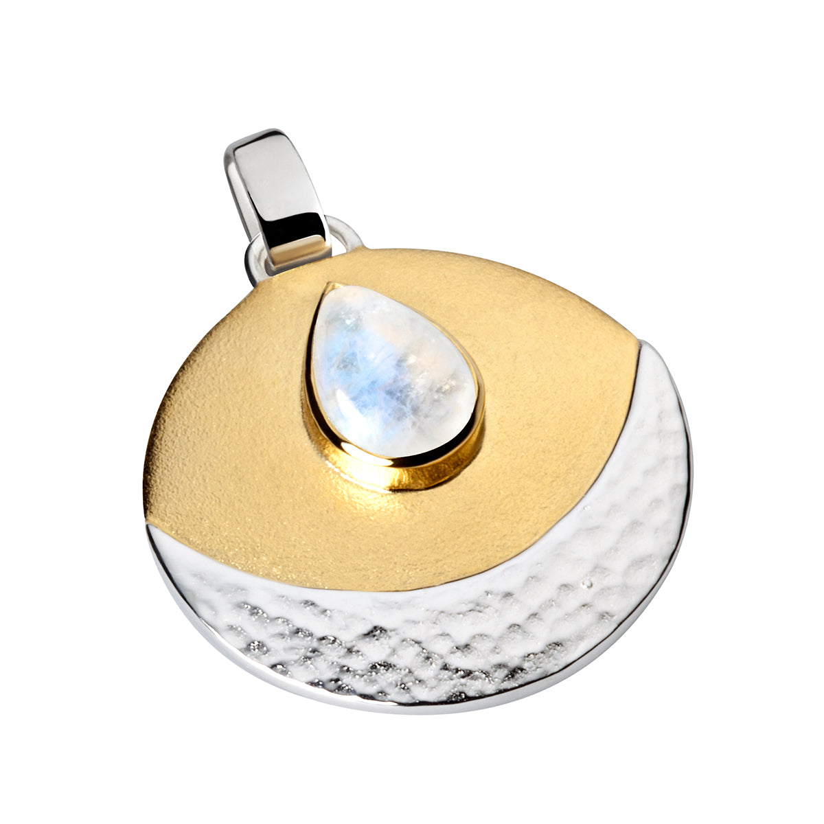 Kettenanhänger "Intuition", Silbermond mit Mondstein