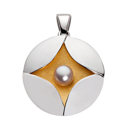 Kettenanhänger "Achtsamkeit, teilvergoldet"