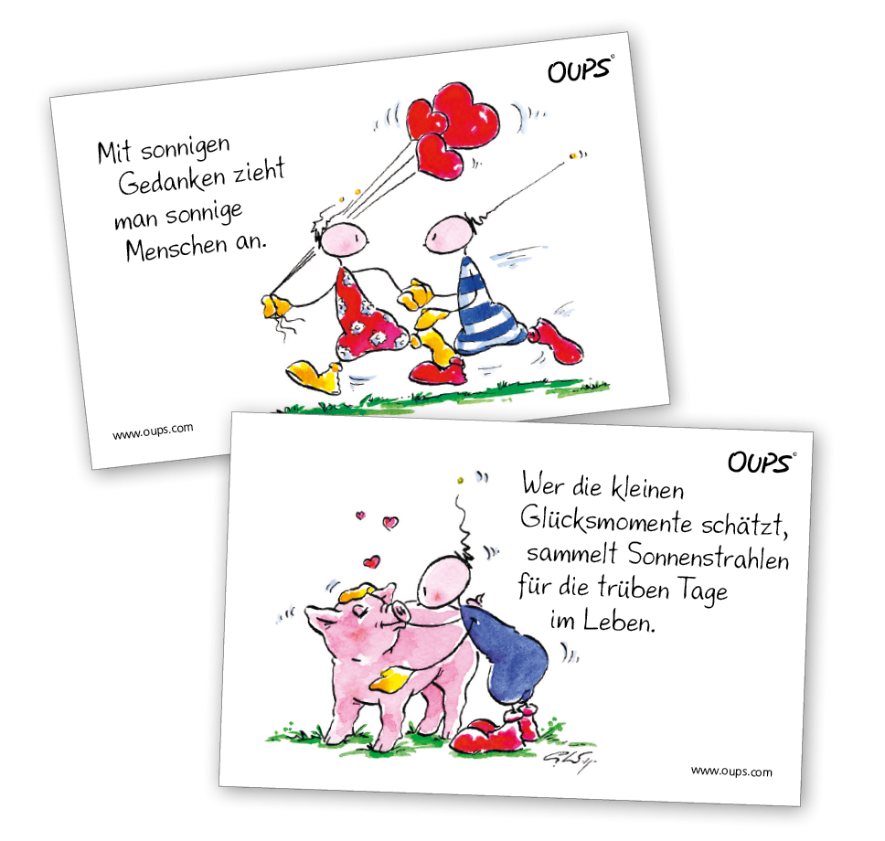 Oups-Kärtchenbox „Sonnige Gedanken“