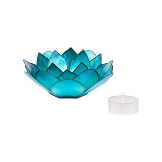Teelichthalter "Lotus Hellblau"