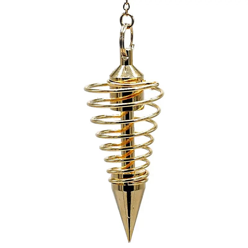 Pendelspirale aus Messing goldfarbig