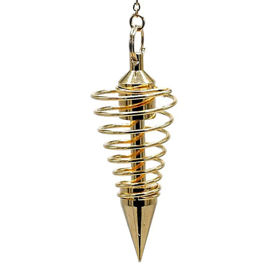 Pendelspirale aus Messing goldfarbig