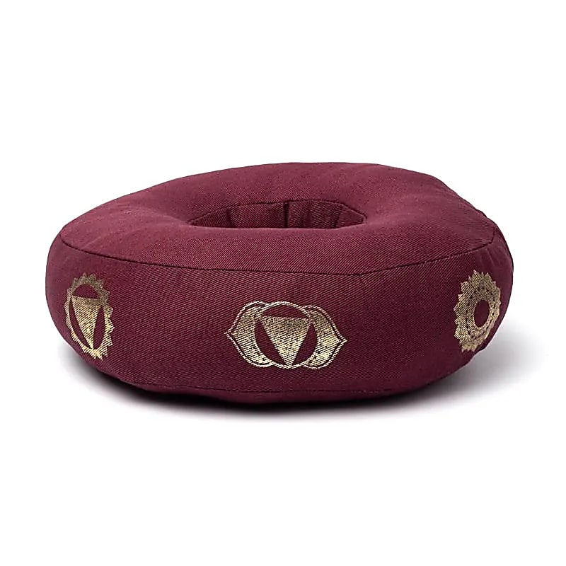 Klangschalenring ringförmig 7 Chakren aubergine