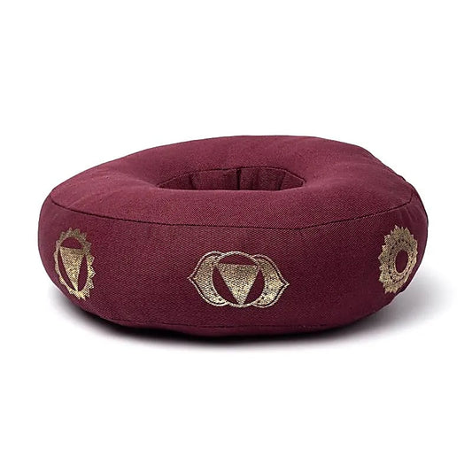 Klangschalenring ringförmig 7 Chakren aubergine