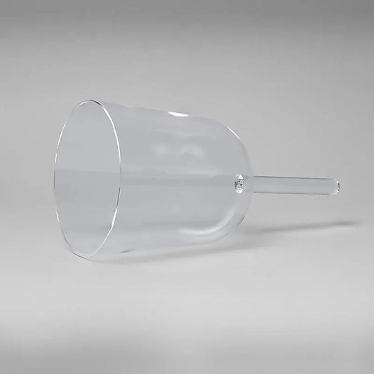 Kristallklangschale klar mit Griff / Tasche D 16,5 cm