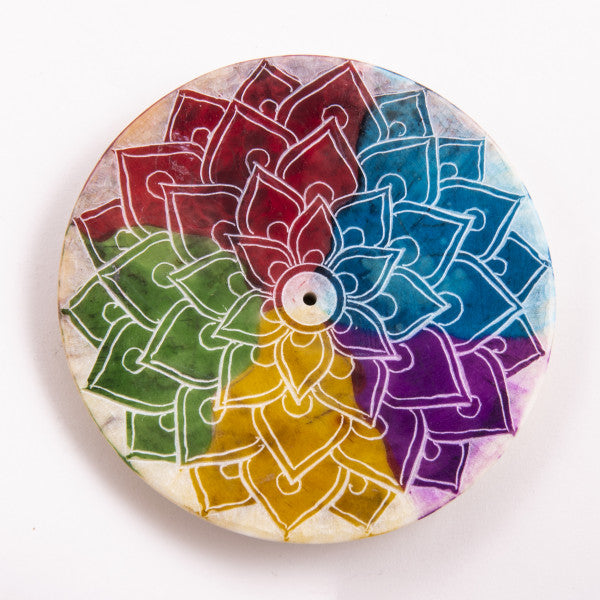 Räucherstäbchenhalter Regenbogen Mandala