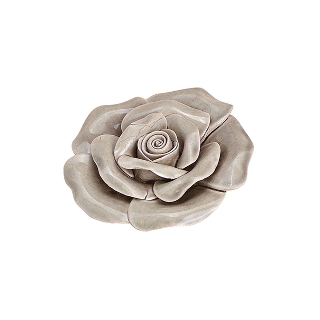 Keramik Blume "Rose" in Silber