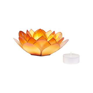 Teelichthalter "Lotus Orange"