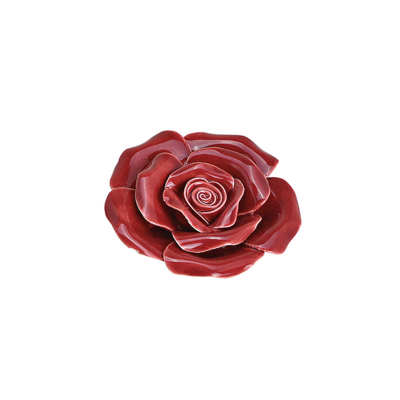 Keramik Blume "Rose" in Rot