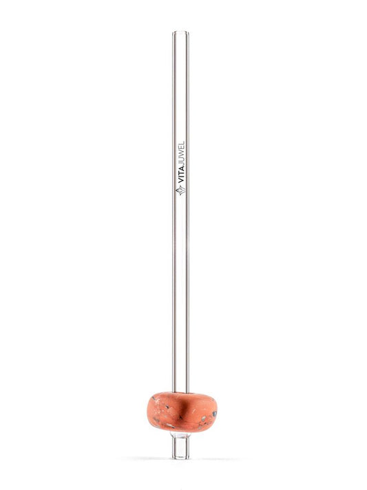 Glastrinkhalm "Roter Jaspis"