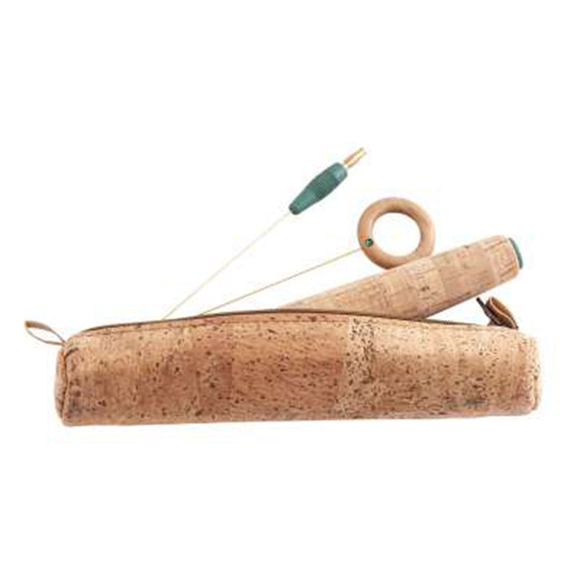 Ökotensor für die Reise abschraubbar im Lederetui