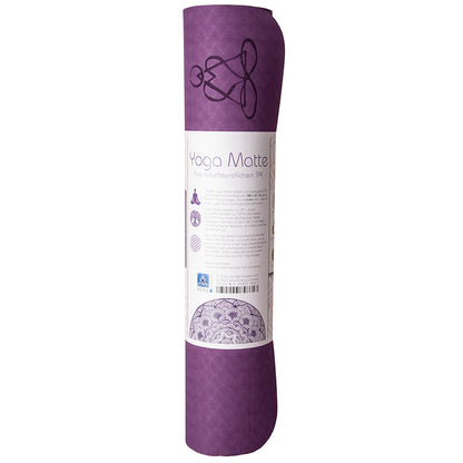 Yogamatte Blume des Lebens dunkellilla/zartlilla